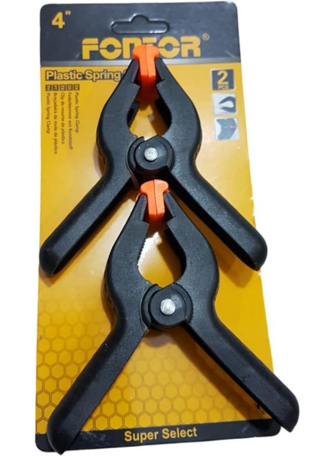 مشبك زنبركي قوي التحمل قطعتين مقاس 4 انش لجميع الاستخدامات